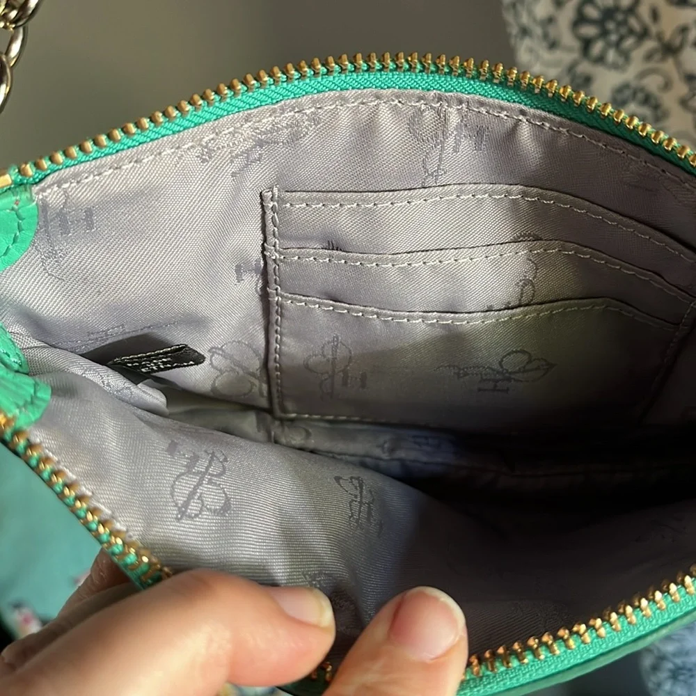 COLE HAAN Green leather crossbody sling - Picture 7 of 10